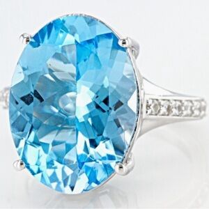 BlueTopaz/Silver Ring